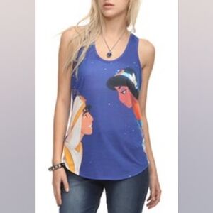 Disney Blue Aladdin and Jasmine Tank Top